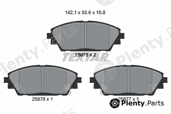 Textar 2587501 — Brake Pad Set, disc brake