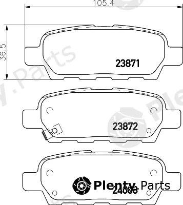 Textar 2387103 — Brake Pad Set, disc brake