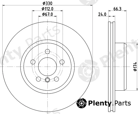 Textar 92329205 — Brake Disc PRO+