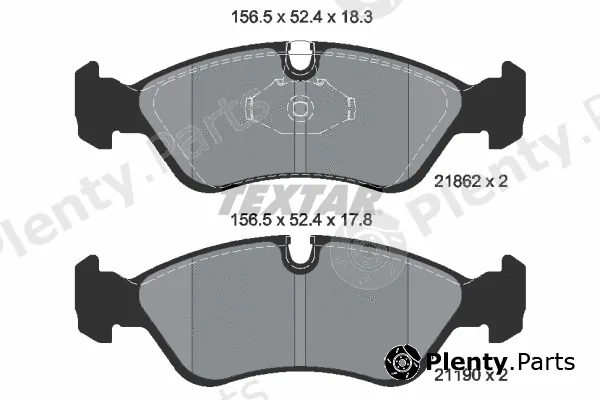 Textar 2186201 — Brake Pad Set, disc brake Q+