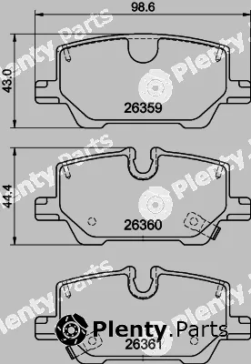 Textar 2635901 — Brake Pad Set, disc brake