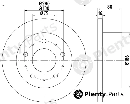 Textar 92157500 — Brake Disc