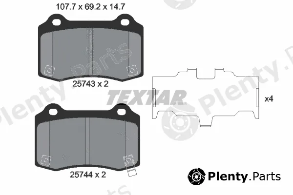 Textar 2574301 — Brake Pad Set, disc brake