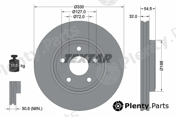 Textar 92274803 — Brake Disc PRO