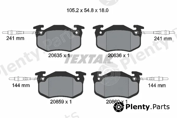 Textar 2063503 — Brake Pad Set, disc brake