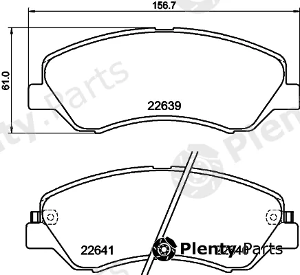 Textar 2263901 — Brake Pad Set, disc brake