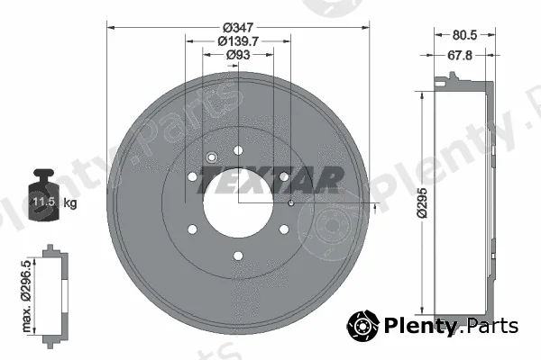 Textar 94035400 — Brake Drum