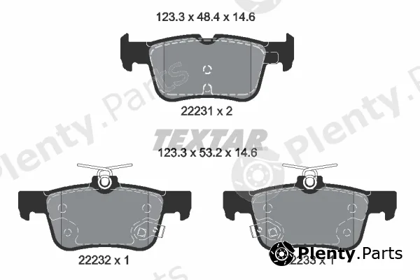 Textar 2223103 — Brake Pad Set, disc brake Q+