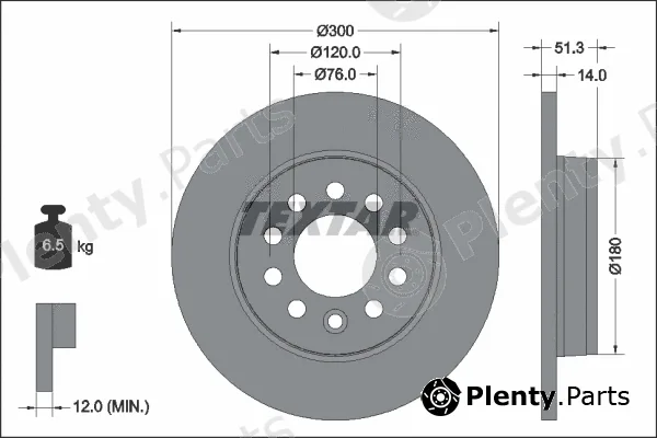 Textar 92345203 — Brake Disc PRO