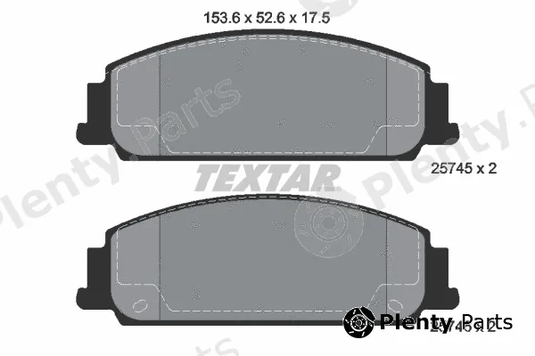 Textar 2574501 — Brake Pad Set, disc brake Q+