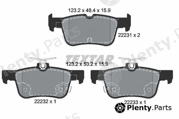 Textar 2223101 — Brake Pad Set, disc brake