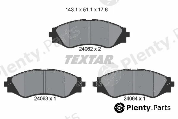 Textar 2406201 — Brake Pad Set, disc brake