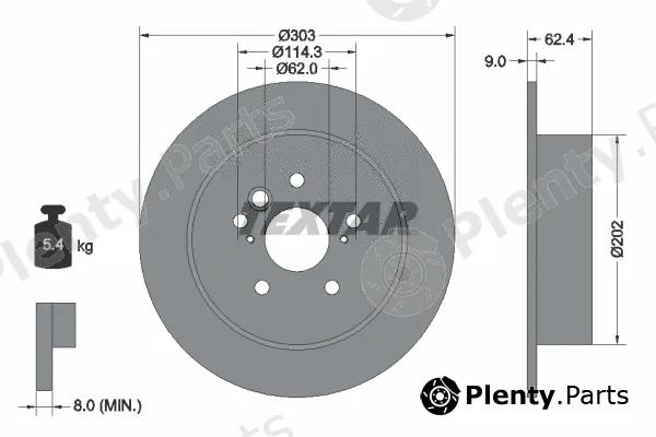 Textar 92144100 — Brake Disc
