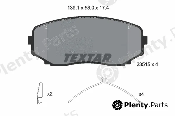 Textar 2351503 — Brake Pad Set, disc brake