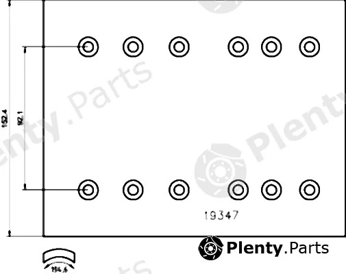 Textar 1934601 — Brake Lining Kit, drum brake