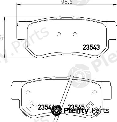 Textar 2354305 — Brake Pad Set, disc brake