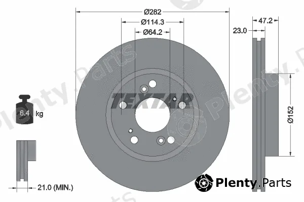 Textar 92144403 — Brake Disc PRO