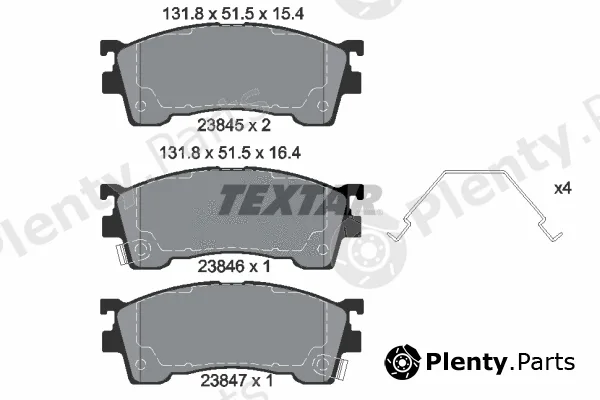 Textar 2384504 — Brake Pad Set, disc brake Q+