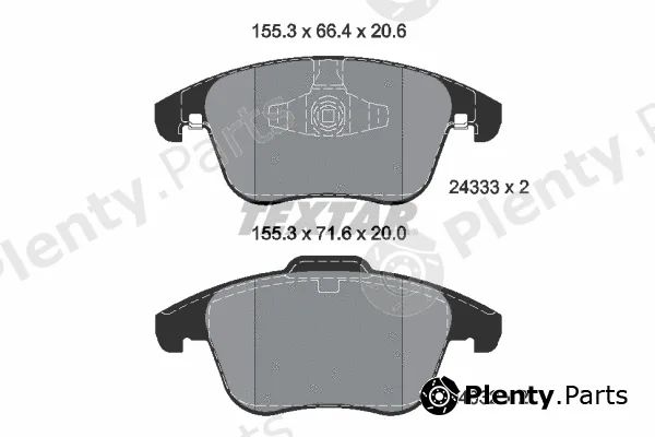 Textar 2433208 — Brake Pad Set, disc brake Q+