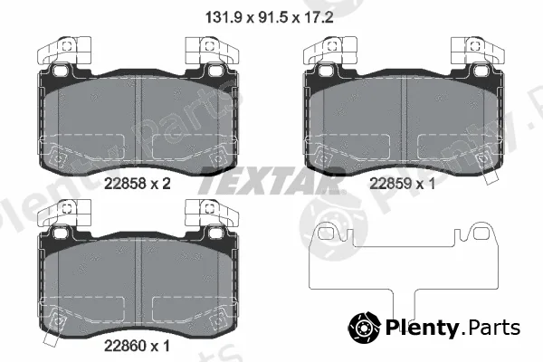 Textar 2285801 — Brake Pad Set, disc brake