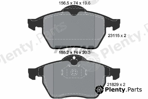 Textar 2311502 — Brake Pad Set, disc brake Q+