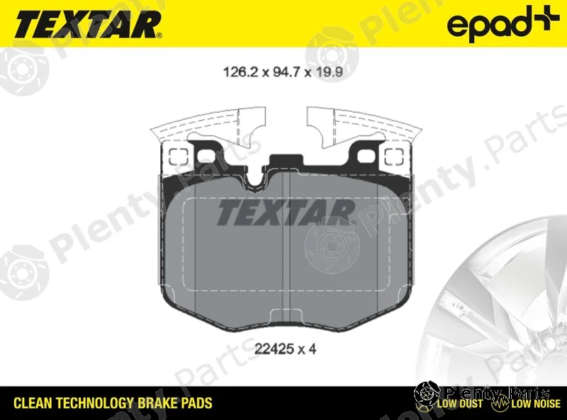 Textar 2242501CP — Brake Pad Set, disc brake epad+