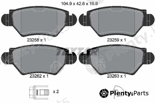Textar 2325803 — Brake Pad Set, disc brake Q+