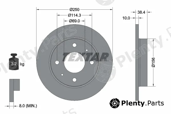 Textar 92134903 — Brake Disc PRO