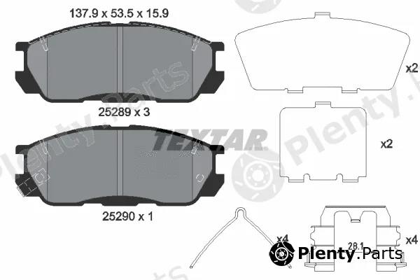 Textar 2528901 — Brake Pad Set, disc brake