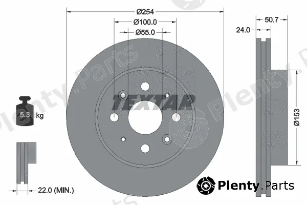 Textar 92147000 — Brake Disc