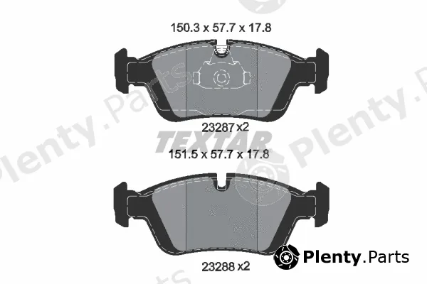 Textar 2328702 — Brake Pad Set, disc brake Q+