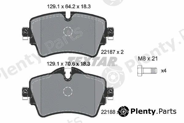 Textar 2218701 — Brake Pad Set, disc brake Q+