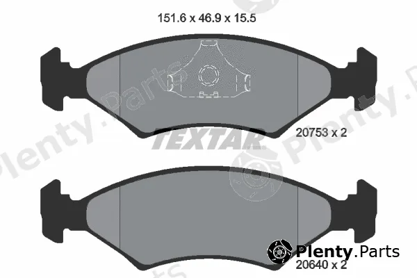 Textar 2075307 — Brake Pad Set, disc brake