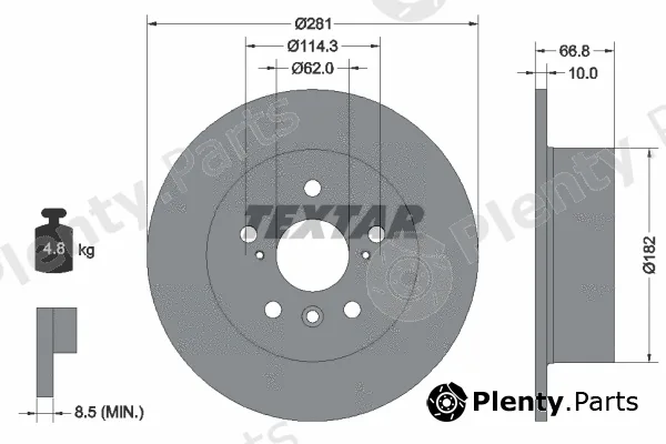 Textar 92257803 — Brake Disc PRO