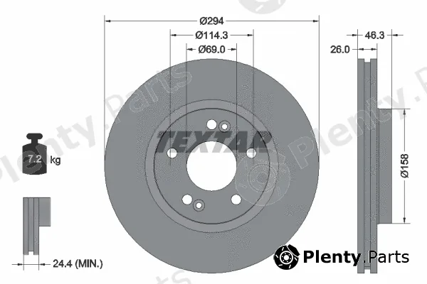 Textar 92136403 — Brake Disc PRO