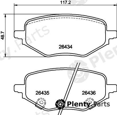 Textar 2643401 — Brake Pad Set, disc brake Q+