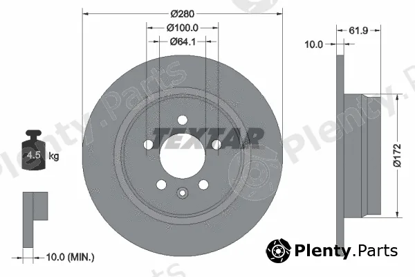 Textar 92103500 — Brake Disc