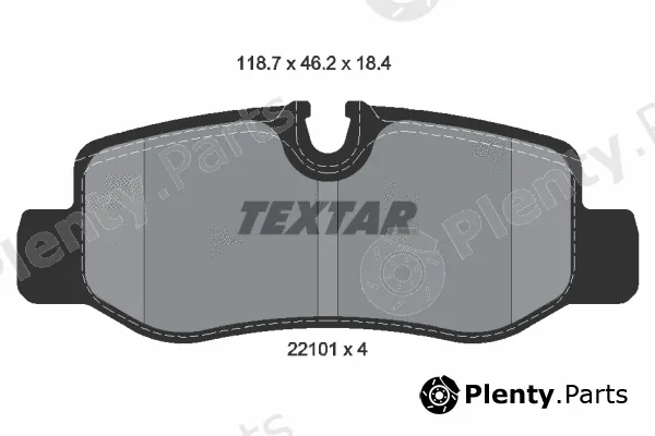 Textar 2210101 — Brake Pad Set, disc brake Q+