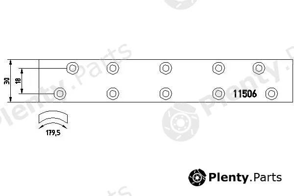 Textar 11506 — Brake Lining, drum brake