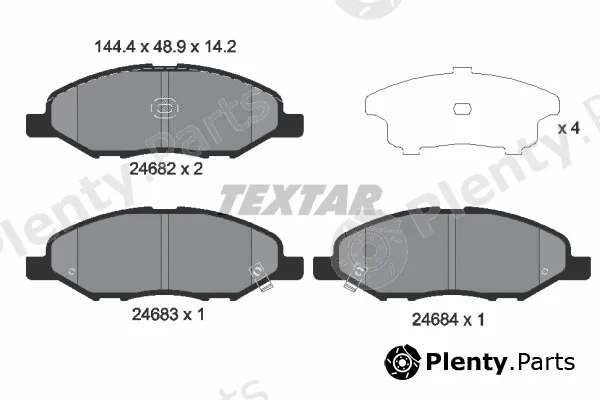 Textar 2468201 — Brake Pad Set, disc brake