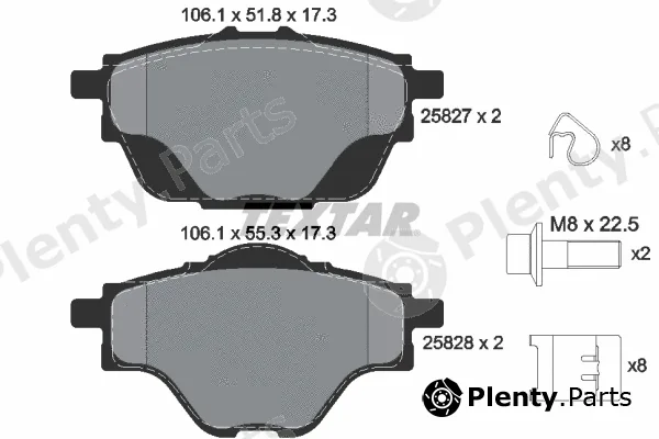 Textar 2582701 — Brake Pad Set, disc brake Q+