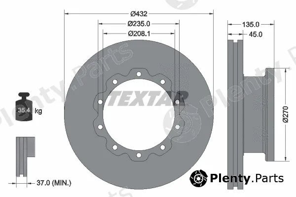 Textar 93087000 — Brake Disc