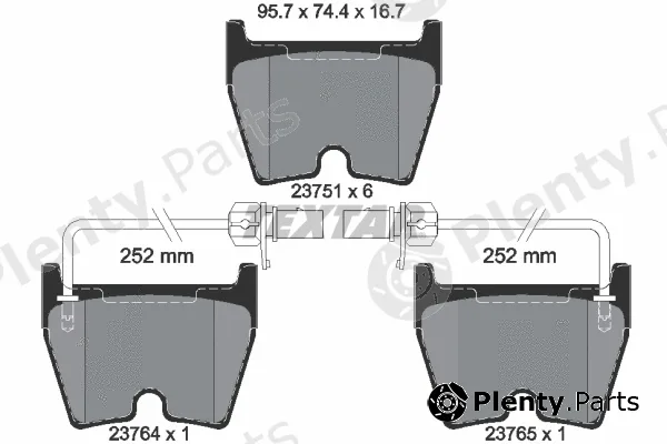 Textar 2375101 — Brake Pad Set, disc brake Q+