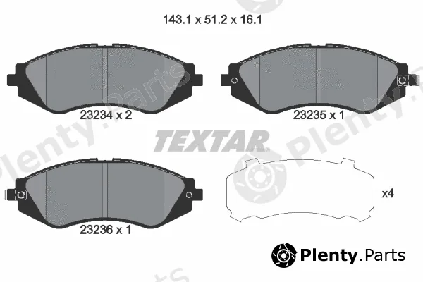 Textar 2323401 — Brake Pad Set, disc brake