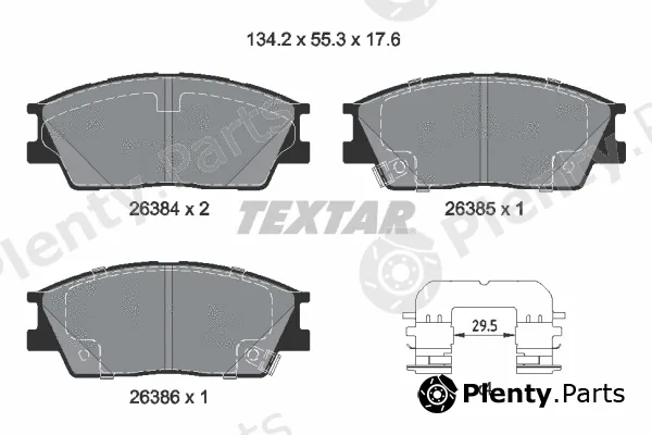 Textar 2638401 — Brake Pad Set, disc brake Q+
