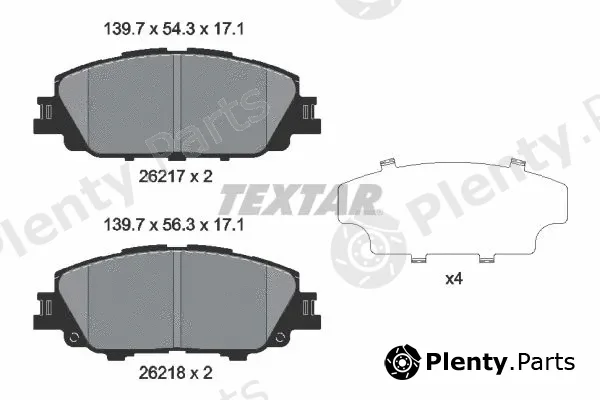 Textar 2621701 — Brake Pad Set, disc brake