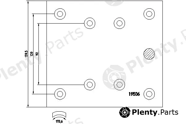 Textar 1950607 — Brake Lining Kit, drum brake