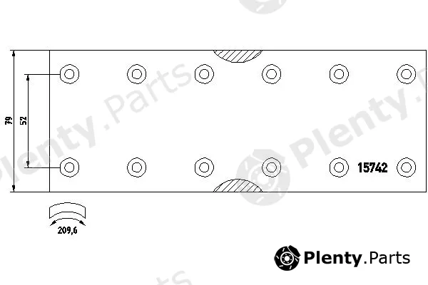 Textar 15742 — Brake Lining, drum brake