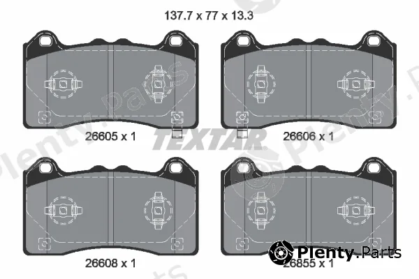 Textar 2660501 — Brake Pad Set, disc brake Q+