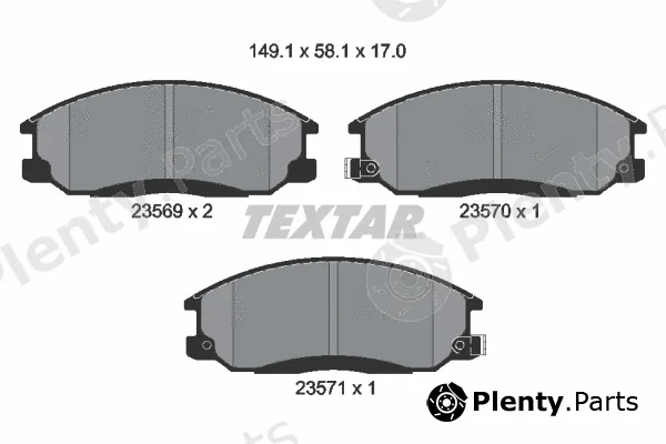 Textar 2356901 — Brake Pad Set, disc brake